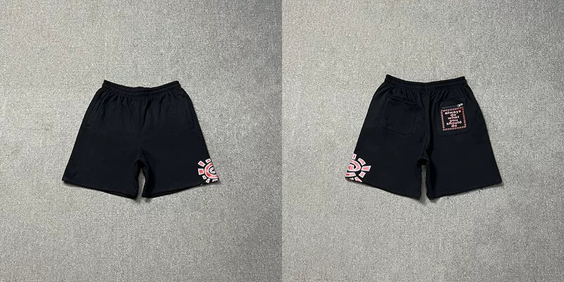 ADWYSD Logo Embroidered Shorts - Black/Pink