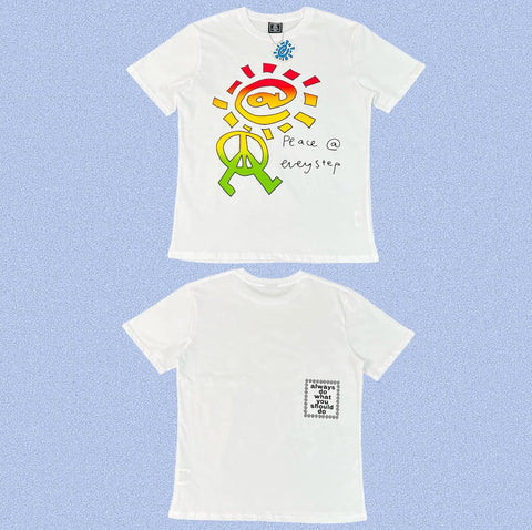 ADWYSD White Peace Sun Art Tee