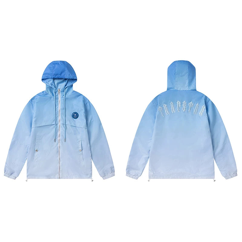 Cross border foreign trade autumn and winter Trapstar letter embroidery eagle zipper windbreaker hooded windbreaker men's and women's jacket jacket (6)