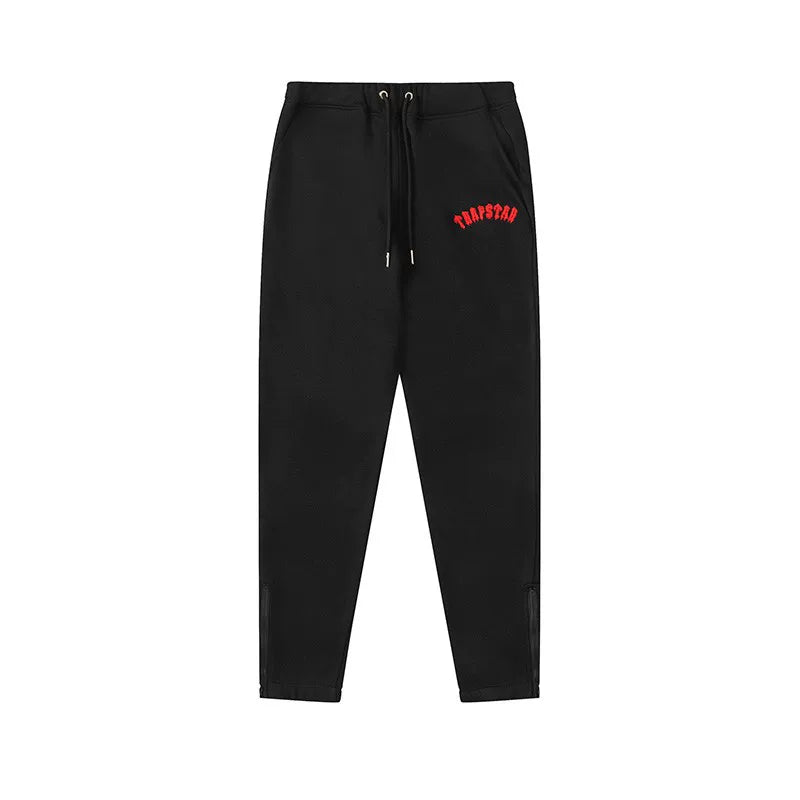 Trapstar autumn and winter casual sports suit hooded sweatshirt pants pullover simple letter drawstring top pants (34)