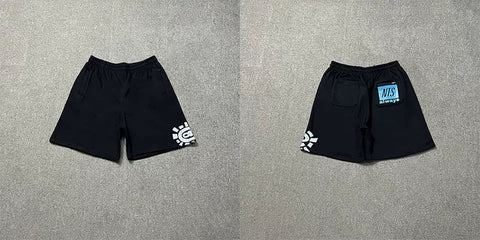 ADWYSD Graphic Print Sweatshorts - Black / White