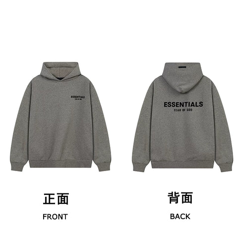 Fog autumn/winter hoodie, sweatpants, long pants with fleece hoodie, versatile letter essentials, loose and trendy ins top (5)