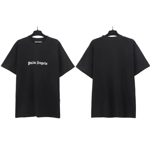 Palm Angels Classic Small Gothic Logo T-Shirt - Black
