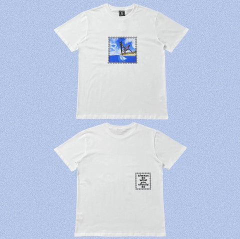 ADWYSD White Surf Photo Frame Tee