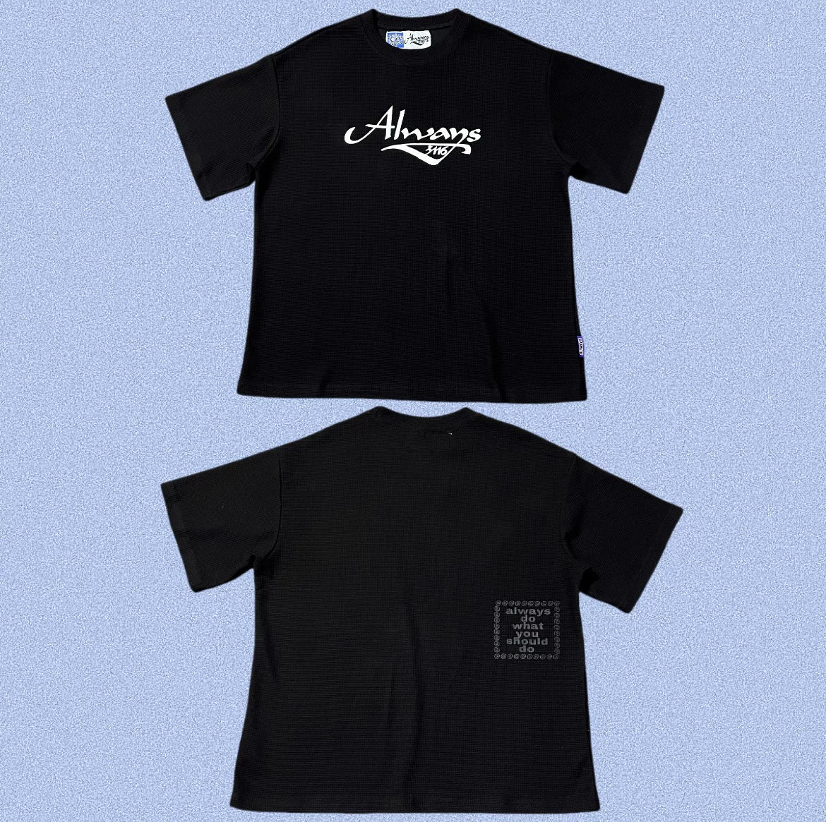 ADWYSD Black Cursive Script Front Tee