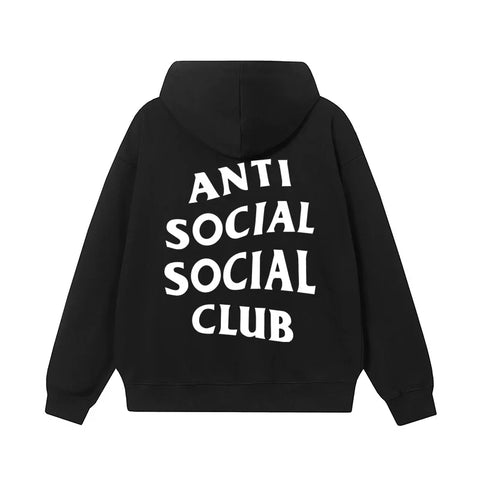 Anti Social Social Club Classic Logo Hoodie - Black/White