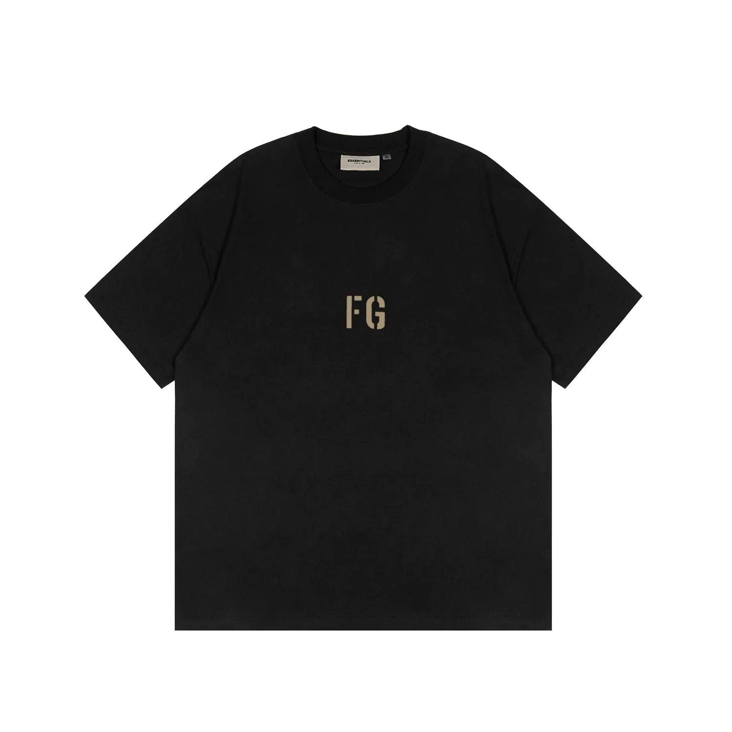 FOG double-line ESSENTIALS short-sleeved T-shirt men European and American couples trendy brand round neck loose cleanfit half-sleeved women (35)