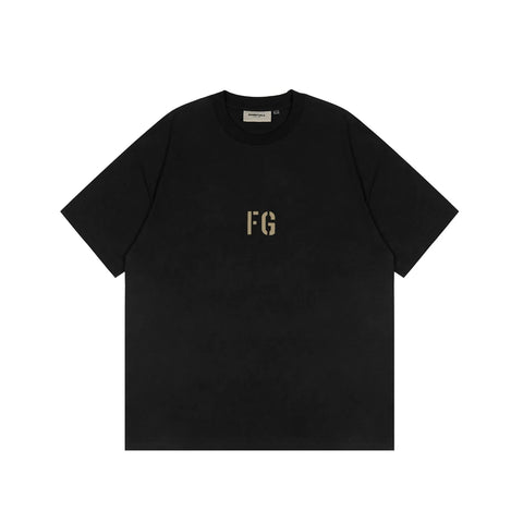 FOG double-line ESSENTIALS short-sleeved T-shirt men European and American couples trendy brand round neck loose cleanfit half-sleeved women (35)