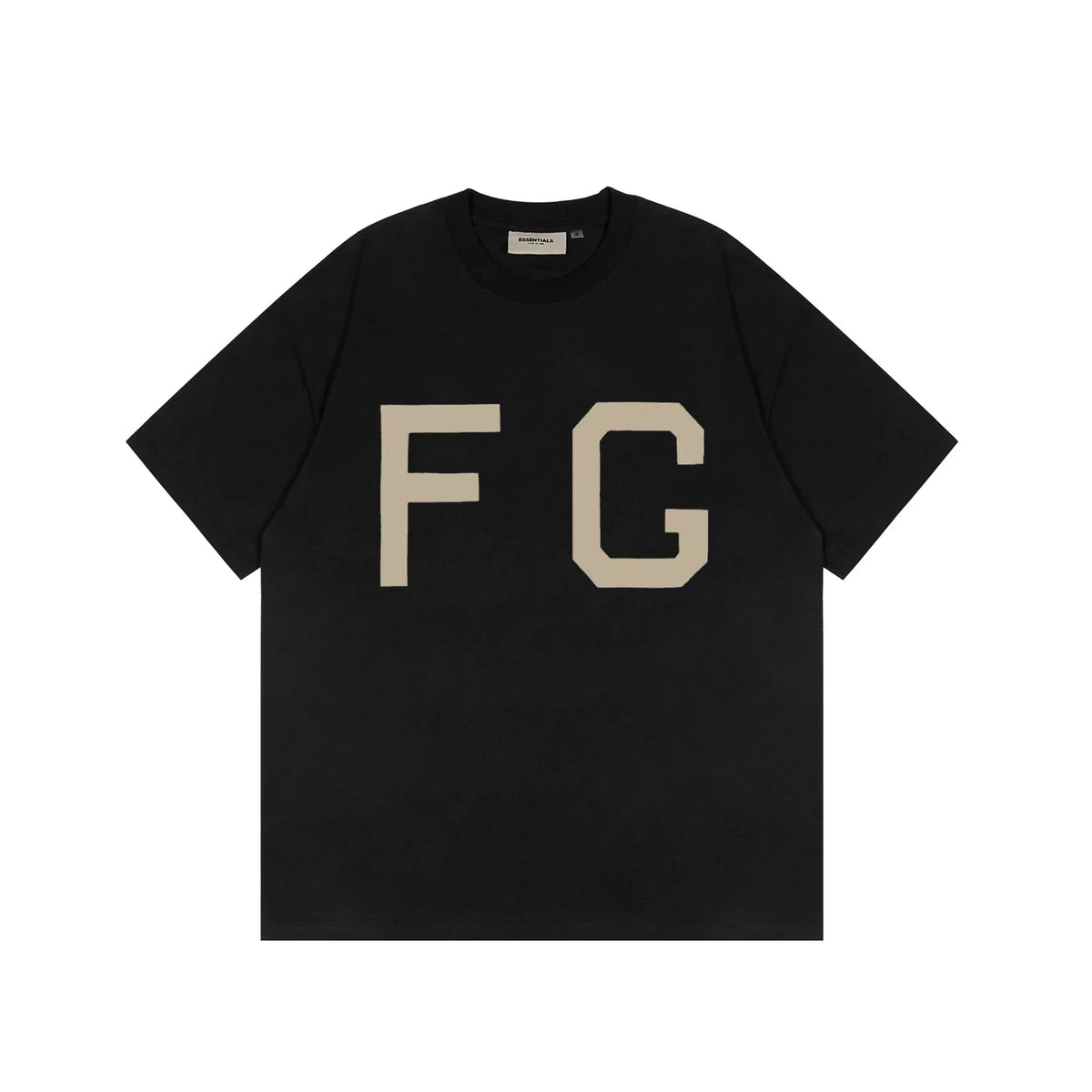 FOG double-line ESSENTIALS short-sleeved T-shirt men European and American couples trendy brand round neck loose cleanfit half-sleeved women (25)