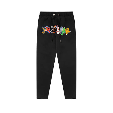 Trapstar autumn and winter casual sports suit hooded sweatshirt pants pullover simple letter drawstring top pants (46)