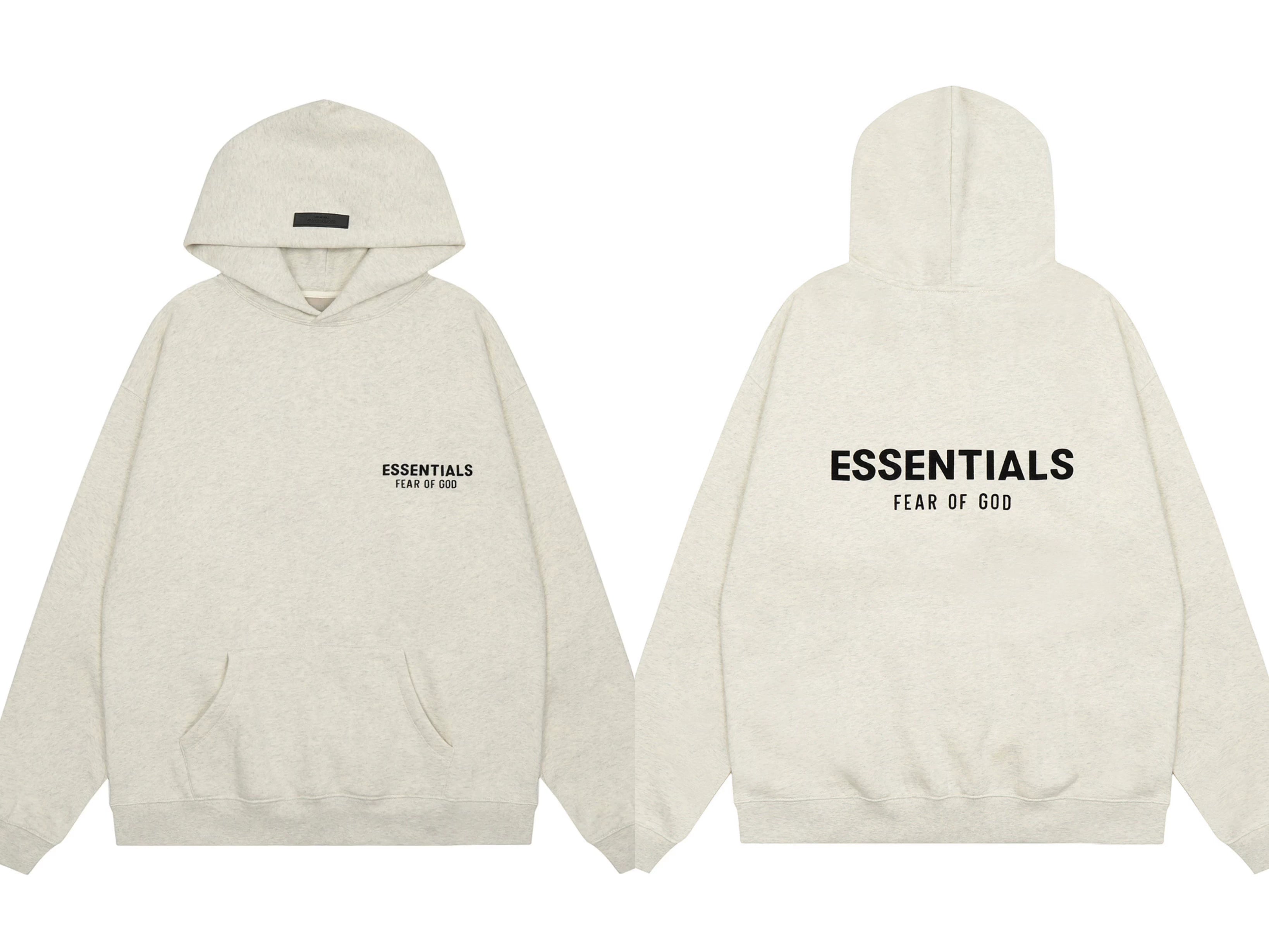 FOG double line heavyweight high street trendy brand hooded sweatshirt with plush loose sweatshirt jacket suitable for men and women, youthful and popular style (21)