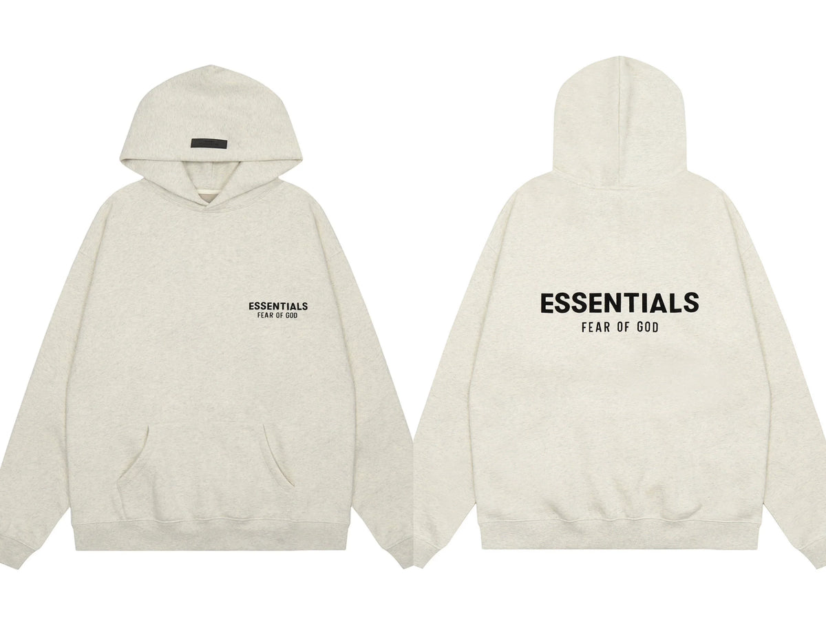 FOG double line heavyweight high street trendy brand hooded sweatshirt with plush loose sweatshirt jacket suitable for men and women, youthful and popular style (21)