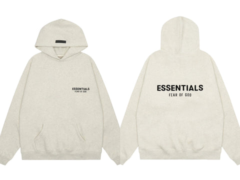 FOG double line heavyweight high street trendy brand hooded sweatshirt with plush loose sweatshirt jacket suitable for men and women, youthful and popular style (21)