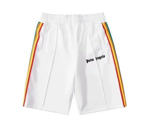 Palm Angels Rainbow Track Shorts - White