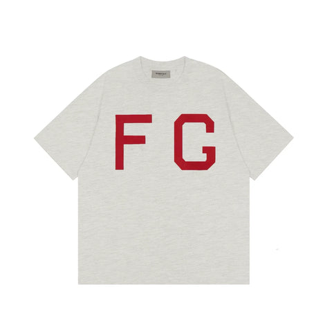 FOG double-line ESSENTIALS short-sleeved T-shirt men European and American couples trendy brand round neck loose cleanfit half-sleeved women (26)