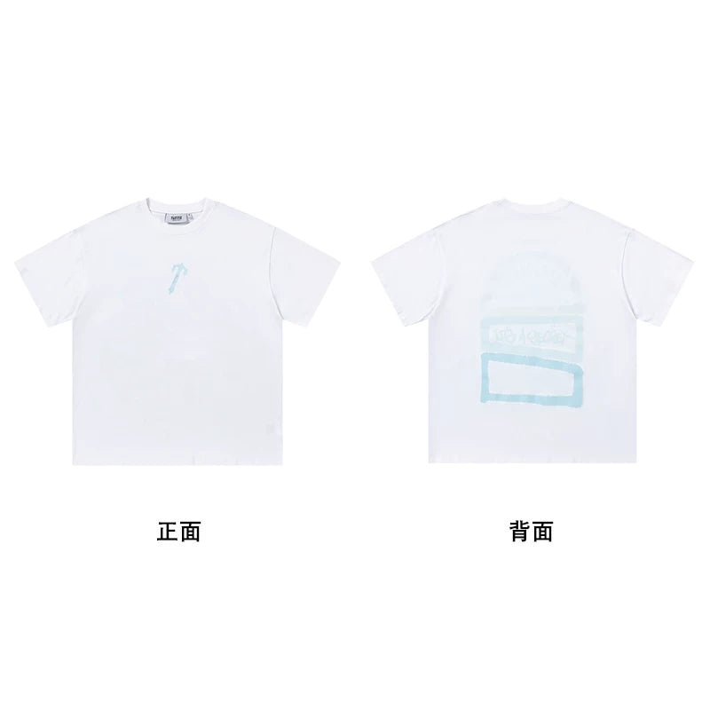 Trapstar short-sleeved T-shirt summer 2025 new letter print men and women casual loose round neck European and American trendy ins (27)