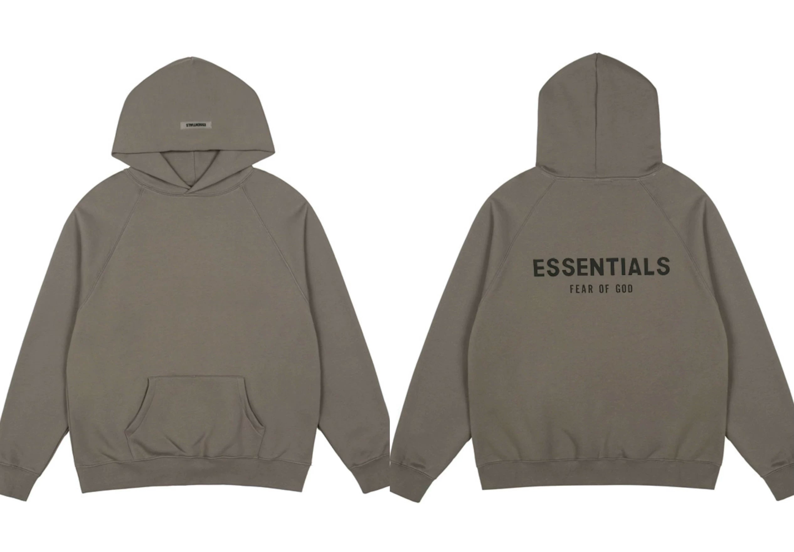 FOG double line heavyweight high street trendy brand hooded sweatshirt with plush loose sweatshirt jacket suitable for men and women, youthful and popular style (24)