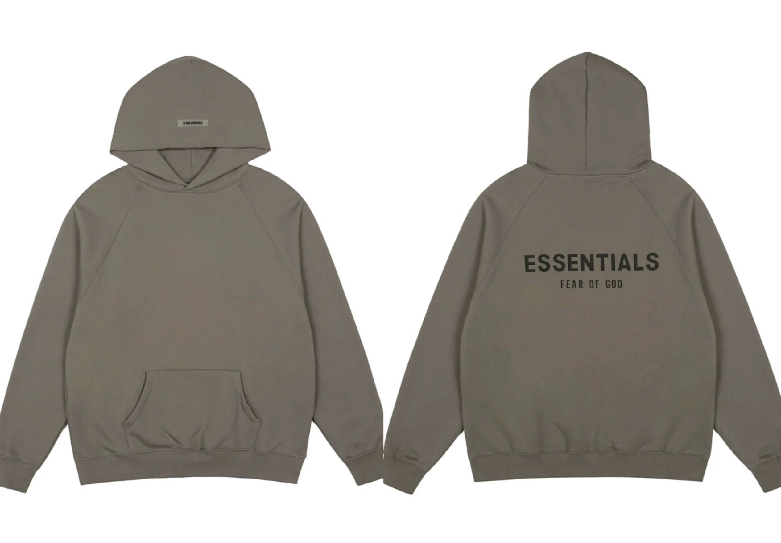 FOG double line heavyweight high street trendy brand hooded sweatshirt with plush loose sweatshirt jacket suitable for men and women, youthful and popular style (24)