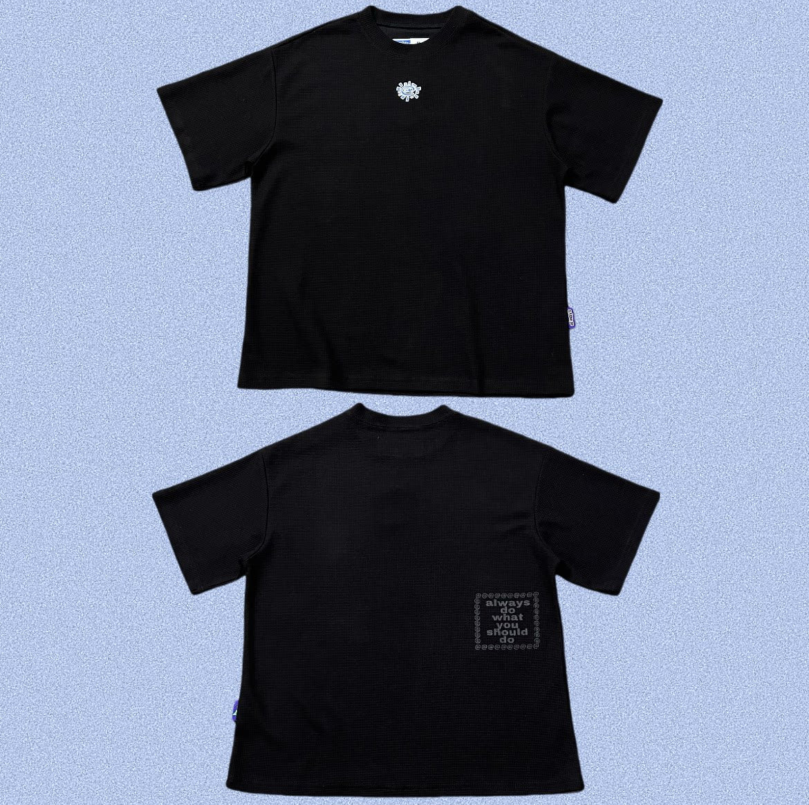 ADWYSD Black Tiny Front Logo Tee