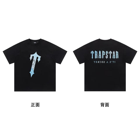 Trapstar short-sleeved T-shirt summer 2025 new letter print men and women casual loose round neck European and American trendy ins (15)