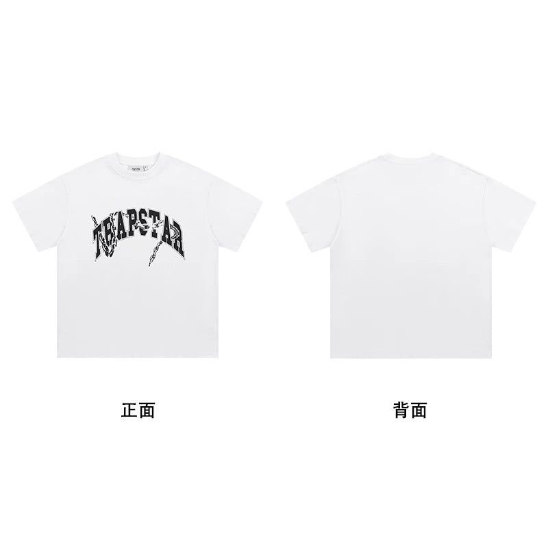 Trapstar short-sleeved T-shirt summer 2025 new letter print men and women casual loose round neck European and American trendy ins (32)