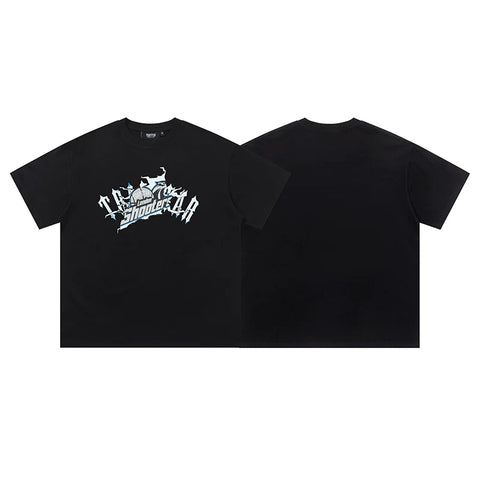 Trapstar short-sleeved T-shirt summer 2025 new letter print men and women casual loose round neck European and American trendy ins (31)