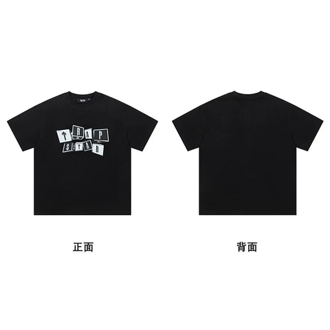 Trapstar short-sleeved T-shirt summer 2025 new letter print men and women casual loose round neck European and American trendy ins (34)