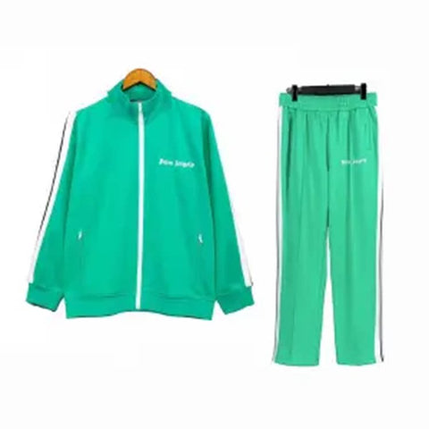 Palm Angels Classic Track Jacket & Pants Set - Emerald Green/White
