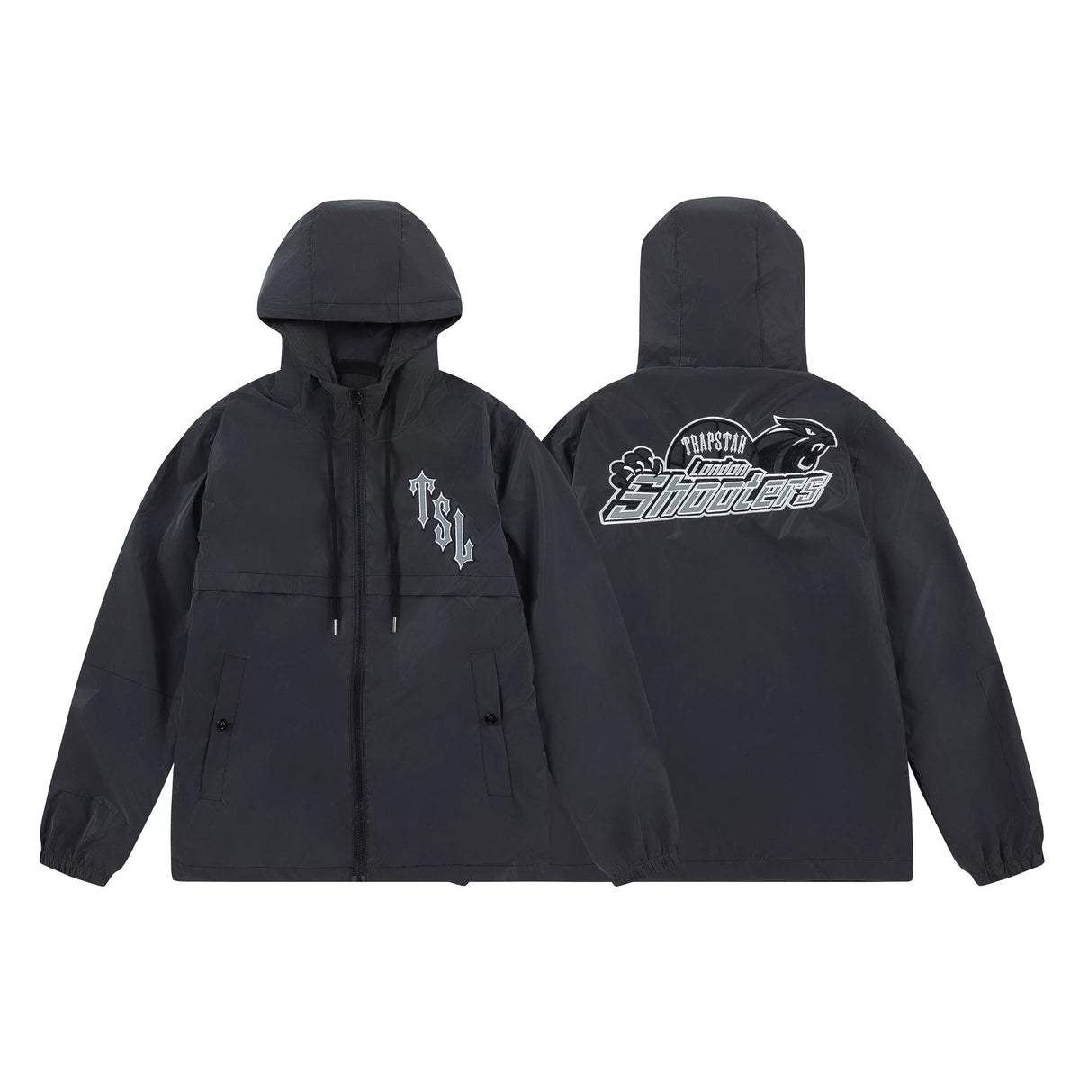 Cross border foreign trade autumn and winter Trapstar letter embroidery eagle zipper windbreaker hooded windbreaker men's and women's jacket jacket (3)