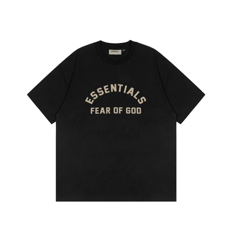 FOG double-line ESSENTIALS short-sleeved T-shirt men European and American couples trendy brand round neck loose cleanfit half-sleeved women (27)