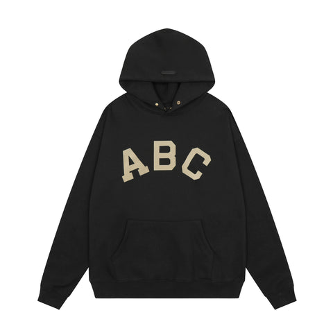 FOG double line heavyweight high street trendy brand hooded sweatshirt with plush loose sweatshirt jacket suitable for men and women, youthful and popular style (5)