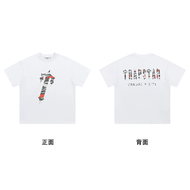 Trapstar short-sleeved T-shirt summer 2025 new letter print men and women casual loose round neck European and American trendy ins (18)