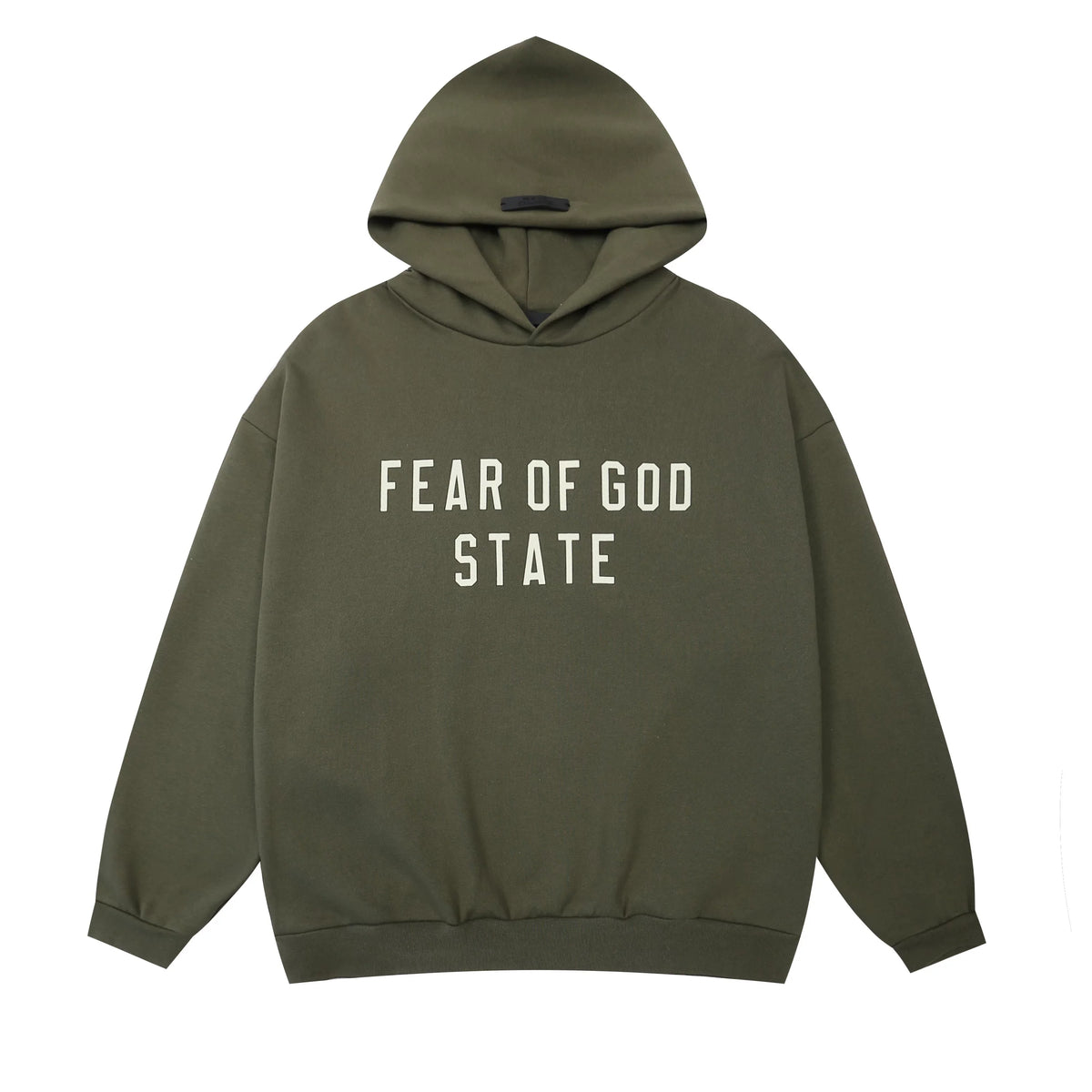 FOG double line heavyweight high street trendy brand hooded sweatshirt with plush loose sweatshirt jacket suitable for men and women, youthful and popular style (34)