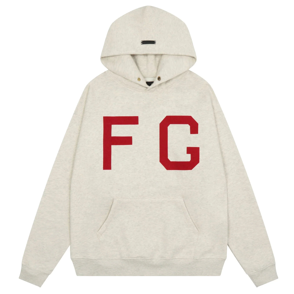 FOG double line heavyweight high street trendy brand hooded sweatshirt with plush loose sweatshirt jacket suitable for men and women, youthful and popular style (3)
