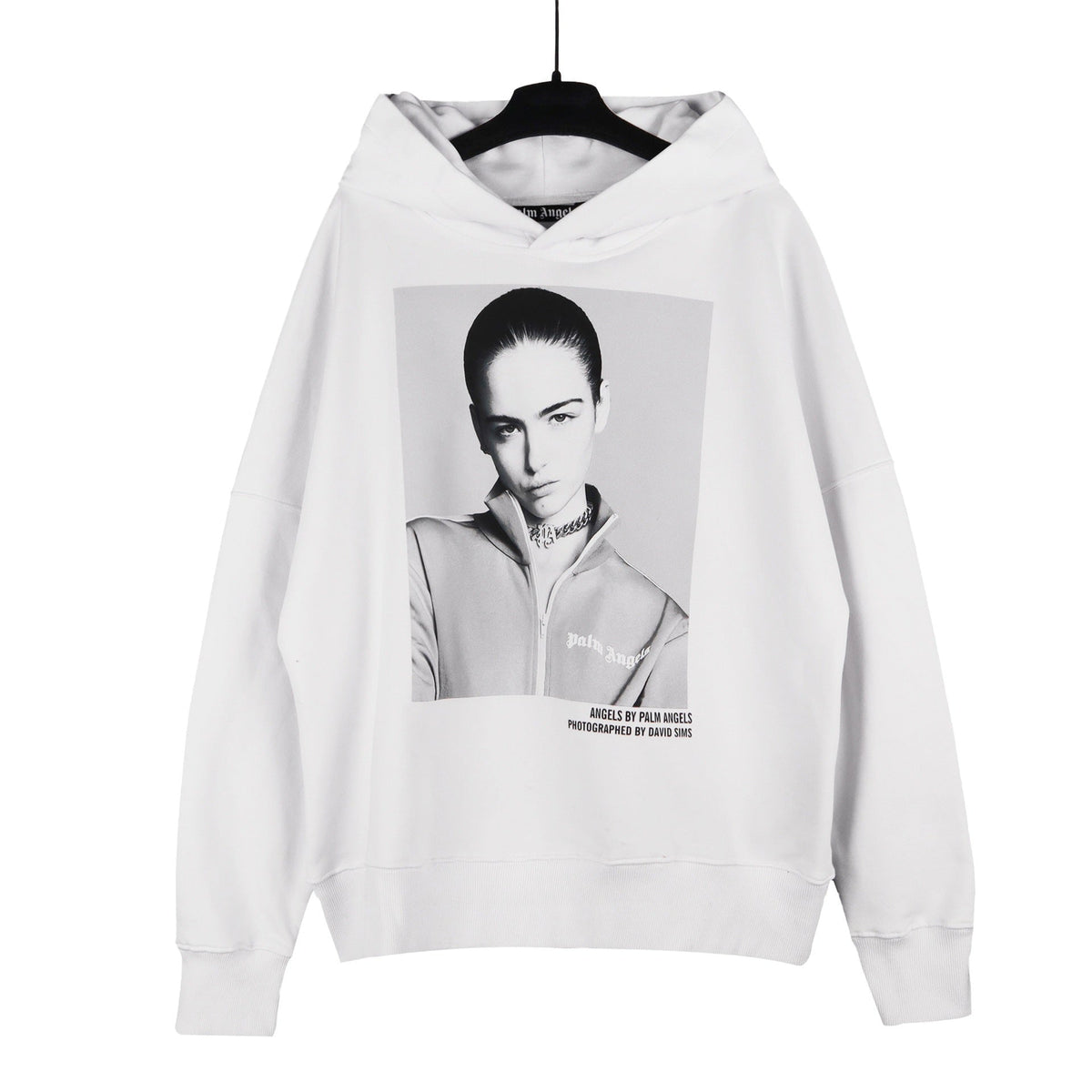 Palm Angels Portrait Graphic Hoodie - White