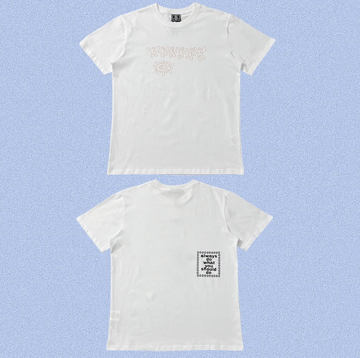 ADWYSD White Subtle Text Print Tee