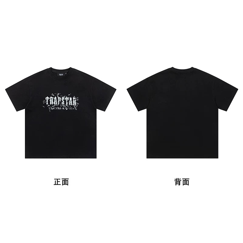 Trapstar short-sleeved T-shirt summer 2025 new letter print men and women casual loose round neck European and American trendy ins (33)