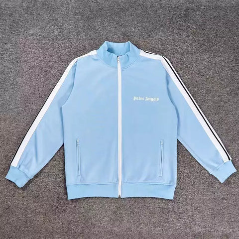 Palm Angels Classic Track Jacket - Light Blue/White