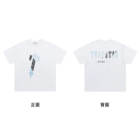 Trapstar short-sleeved T-shirt summer 2025 new letter print men and women casual loose round neck European and American trendy ins (14)