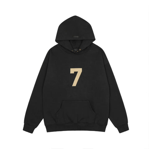 FOG double line heavyweight high street trendy brand hooded sweatshirt with plush loose sweatshirt jacket suitable for men and women, youthful and popular style (11)