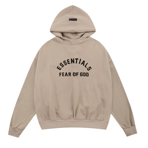 FOG double line heavyweight high street trendy brand hooded sweatshirt with plush loose sweatshirt jacket suitable for men and women, youthful and popular style (25)