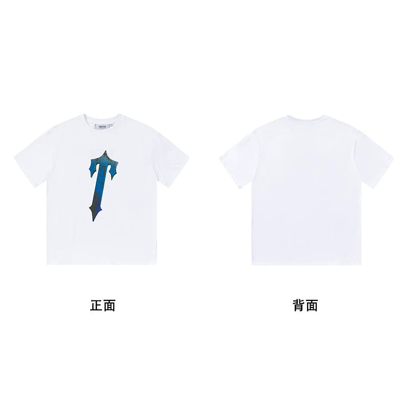 Trapstar short-sleeved T-shirt summer 2025 new letter print men and women casual loose round neck European and American trendy ins (9)