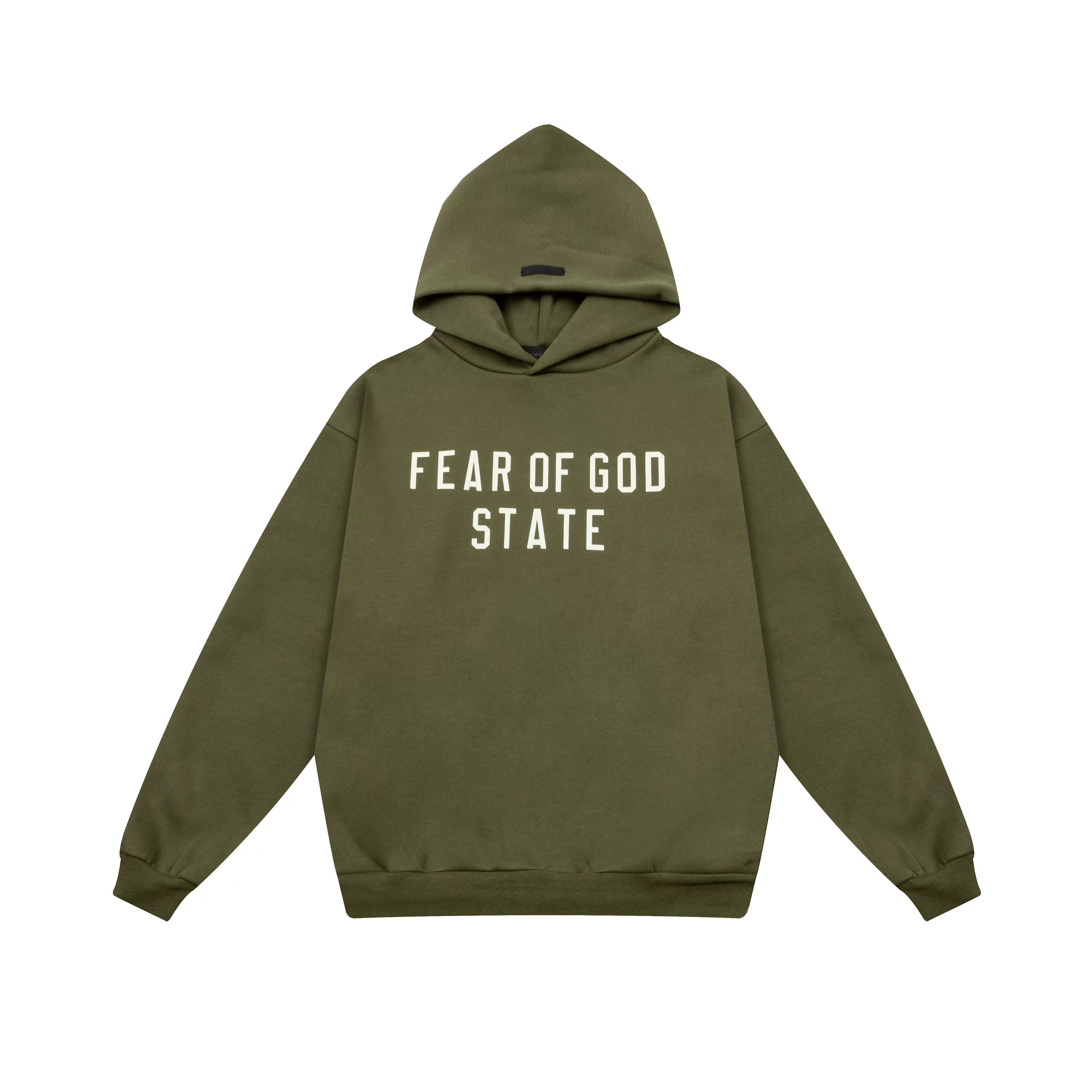 Fog autumn/winter hoodie, sweatpants, long pants with fleece hoodie, versatile letter essentials, loose and trendy ins top (21)