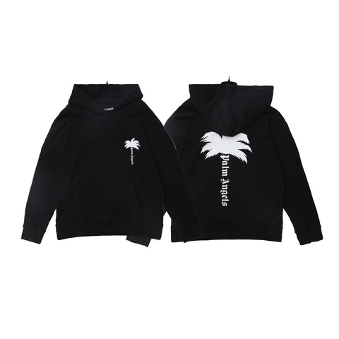 Palm Angels Palm Tree & Logo Back Print Hoodie - Black