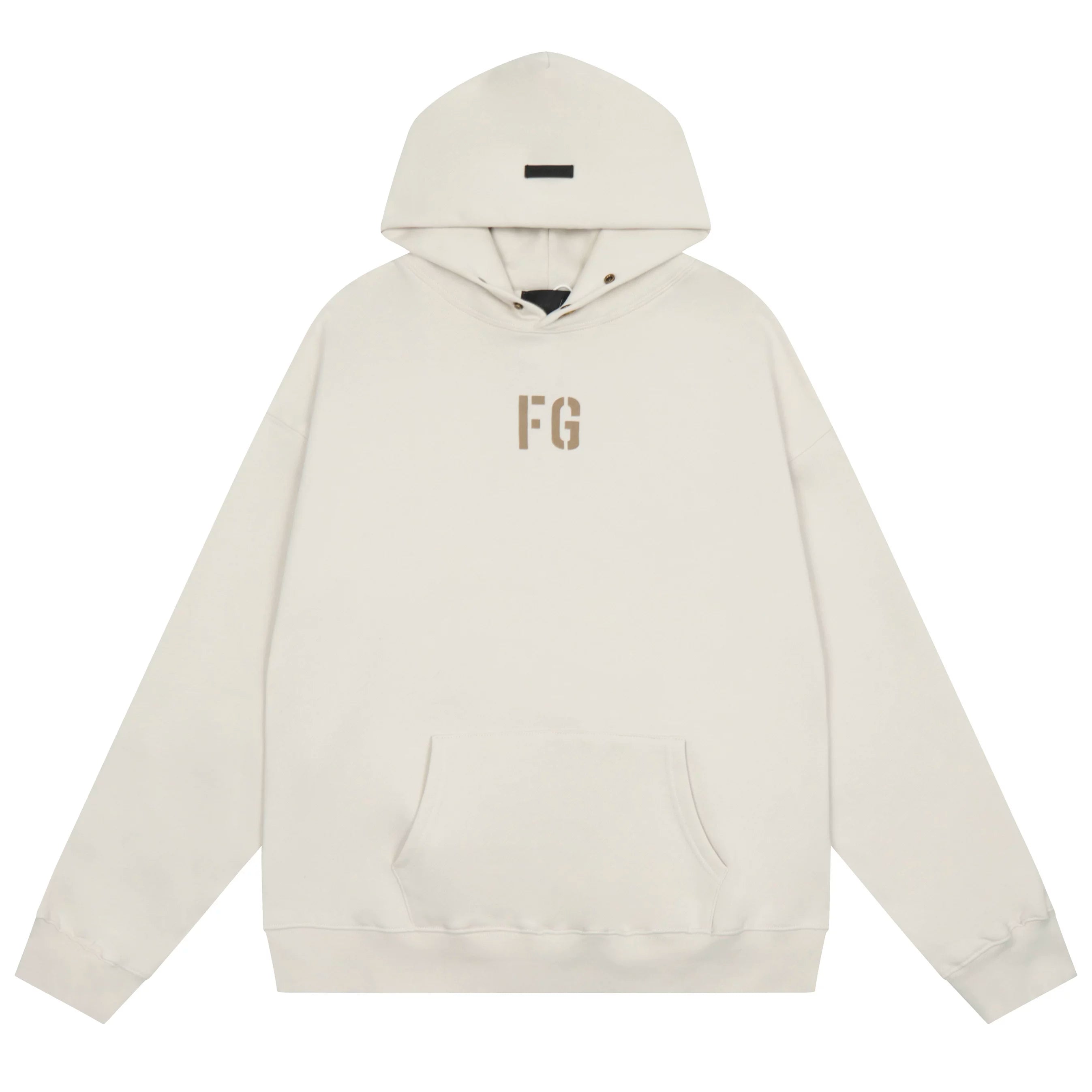 FOG double line heavyweight high street trendy brand hooded sweatshirt with plush loose sweatshirt jacket suitable for men and women, youthful and popular style (1)
