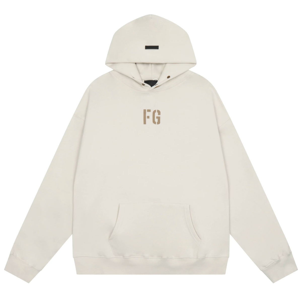 FOG double line heavyweight high street trendy brand hooded sweatshirt with plush loose sweatshirt jacket suitable for men and women, youthful and popular style (1)