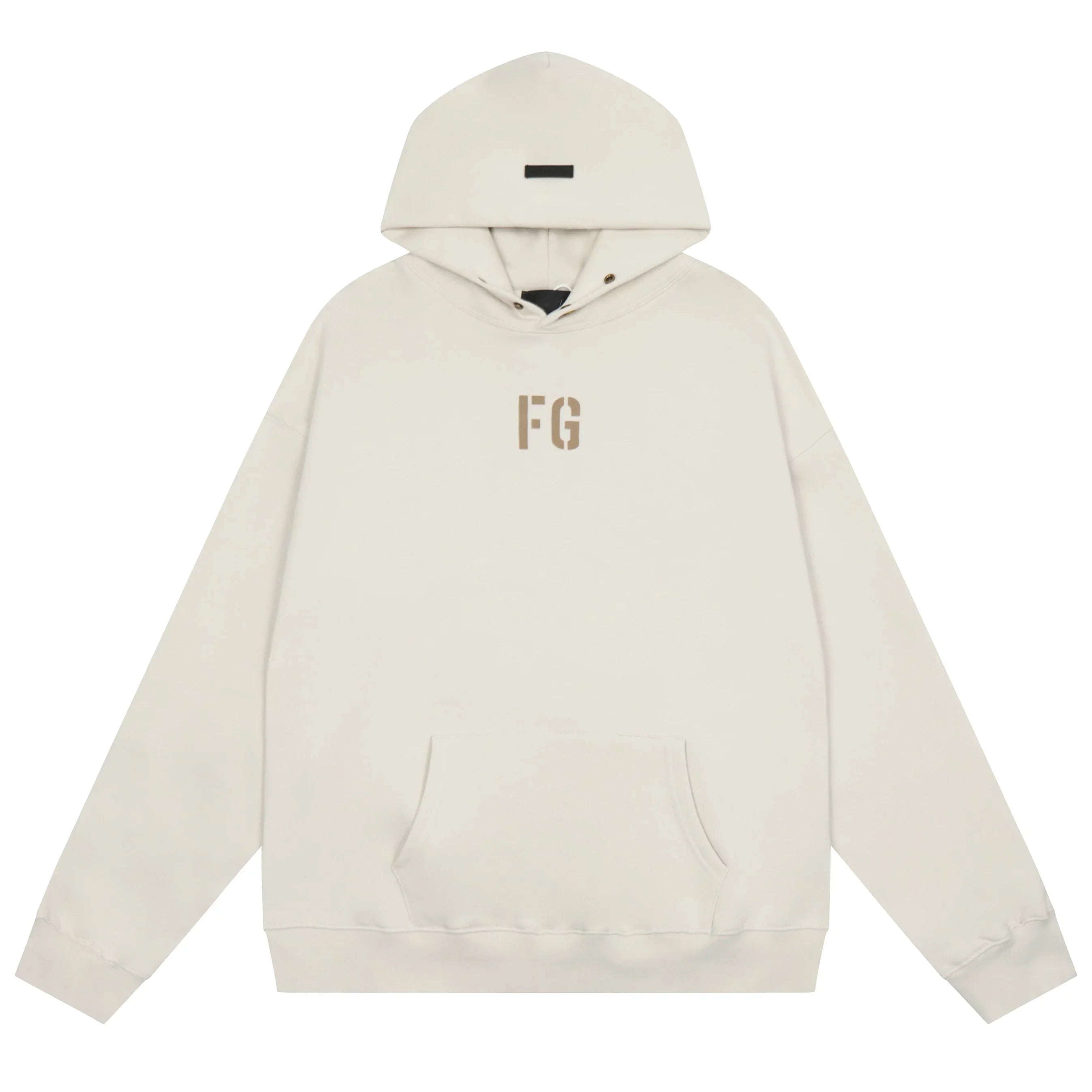 FOG double line heavyweight high street trendy brand hooded sweatshirt with plush loose sweatshirt jacket suitable for men and women, youthful and popular style (1)