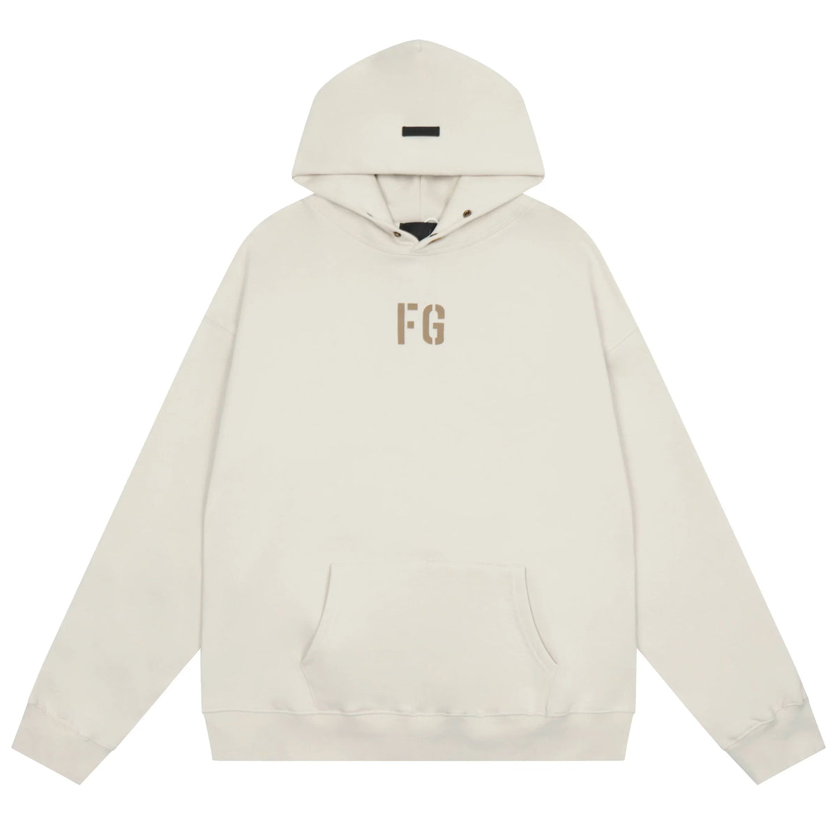 FOG double line heavyweight high street trendy brand hooded sweatshirt with plush loose sweatshirt jacket suitable for men and women, youthful and popular style (1)