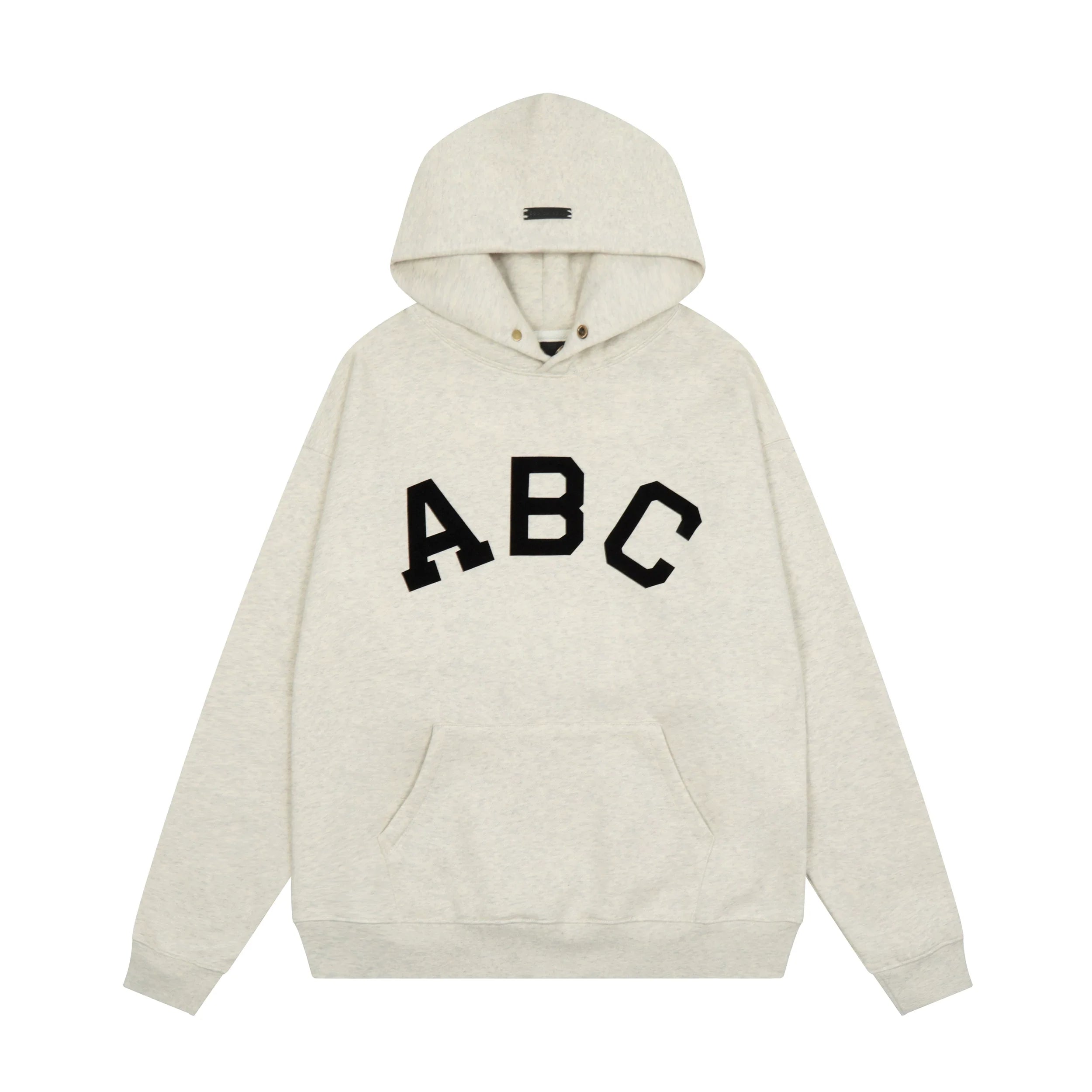 FOG double line heavyweight high street trendy brand hooded sweatshirt with plush loose sweatshirt jacket suitable for men and women, youthful and popular style (4)