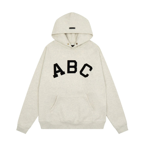 FOG double line heavyweight high street trendy brand hooded sweatshirt with plush loose sweatshirt jacket suitable for men and women, youthful and popular style (4)